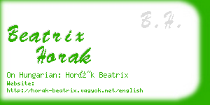beatrix horak business card